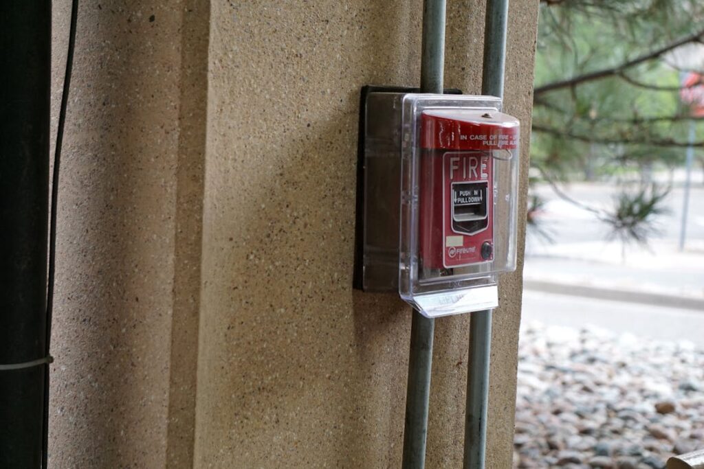 fire alarm under cover